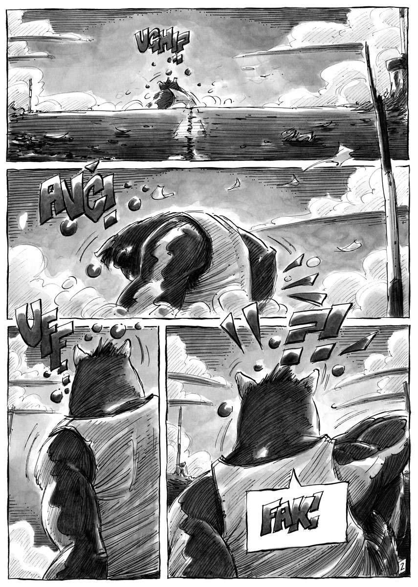 Marko
                      Kociper: Jazbec in pučavska roa / The Badger and
                      the desert flower, 2016, strip / comics