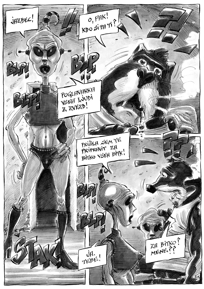 Marko
                      Kociper: Jazbec in pučavska roa / The Badger and
                      the desert flower, 2016, strip / comics