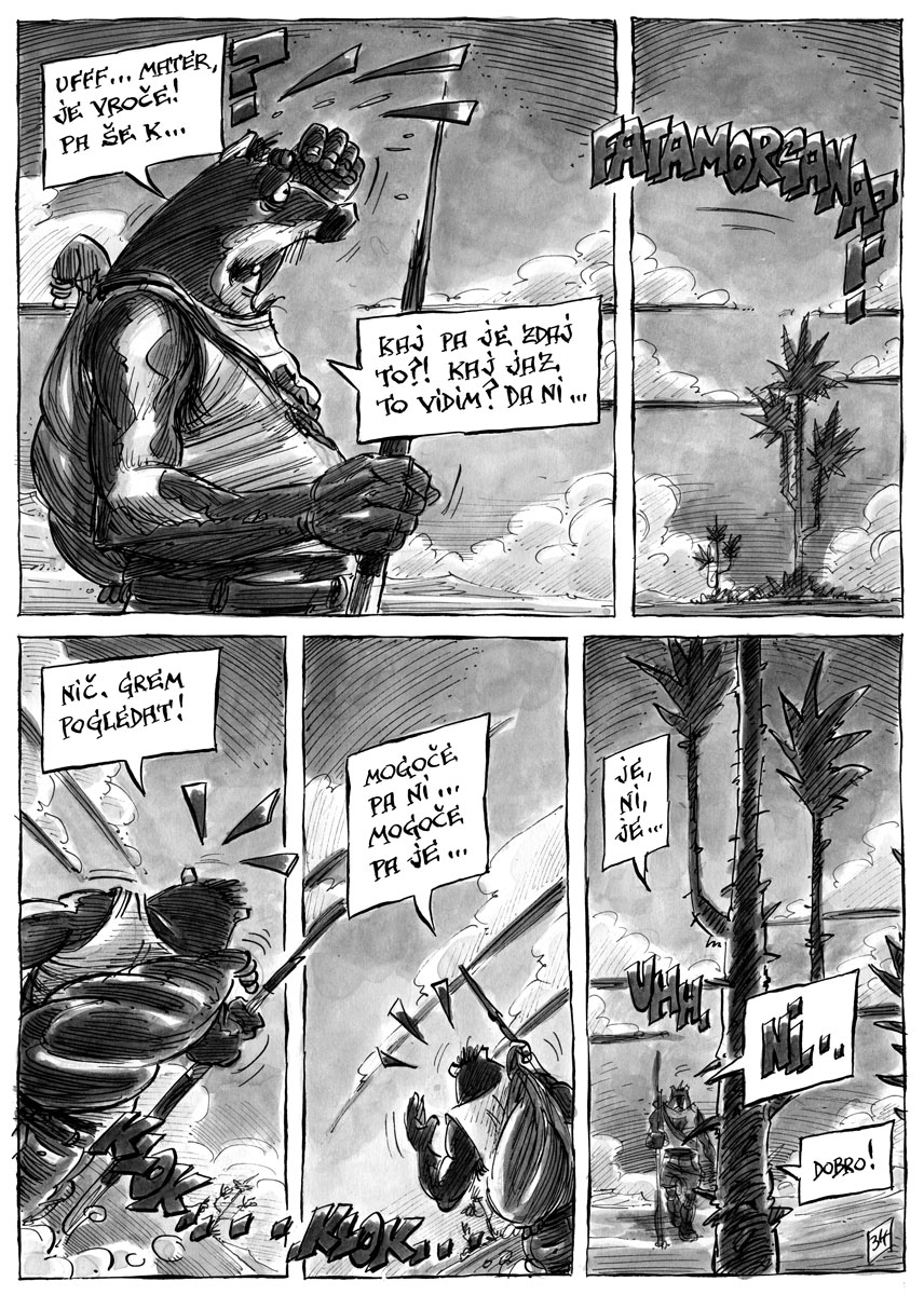 Marko
                      Kociper: Jazbec in pučavska roa / The Badger and
                      the desert flower, 2016, strip / comics