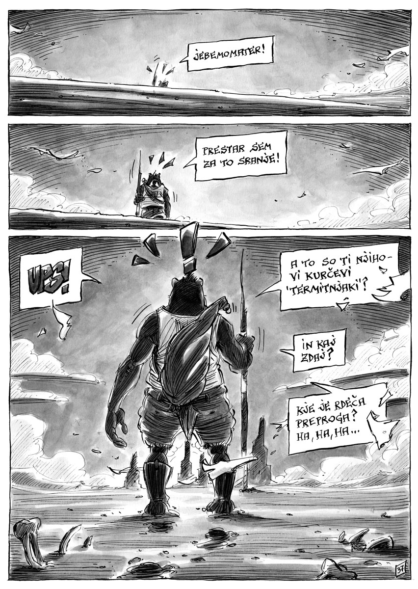 Marko
                      Kociper: Jazbec in pučavska roa / The Badger and
                      the desert flower, 2016, strip / comics