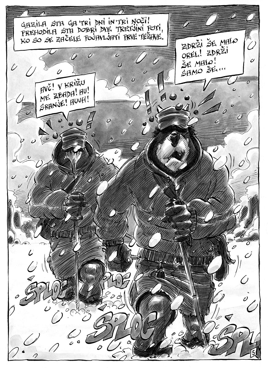 Marko
                      Kociper: Jazbec in otok mrtvih / The Badger and
                      the Island of the Dead, 2014, strip / comics