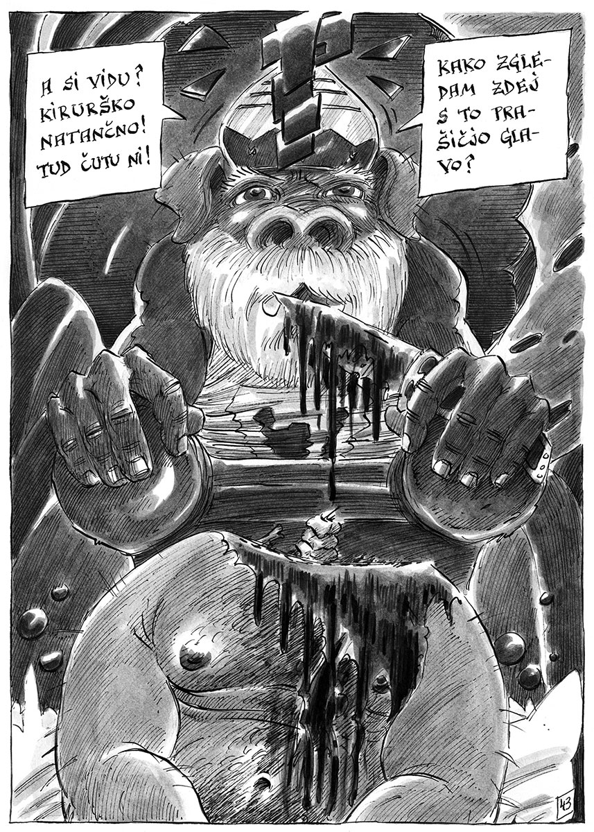 Marko
                      Kociper: Jazbec in otok mrtvih / The Badger and
                      the Island of the Dead, 2014, strip / comics