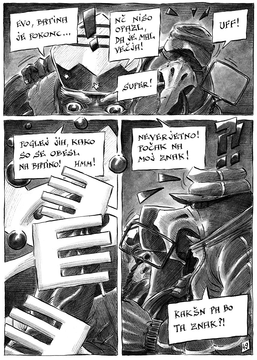 Marko
                      Kociper: Jazbec in otok mrtvih / The Badger and
                      the Island of the Dead, 2014, strip / comics